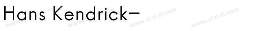 Hans Kendrick字体转换